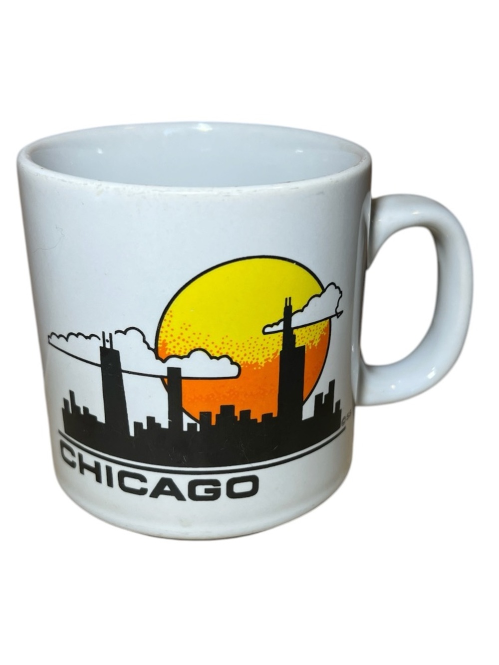 Vintage Chicago Skyline Ceramic Coffee Mug - Office Pen Holder - Picture 3 of 6